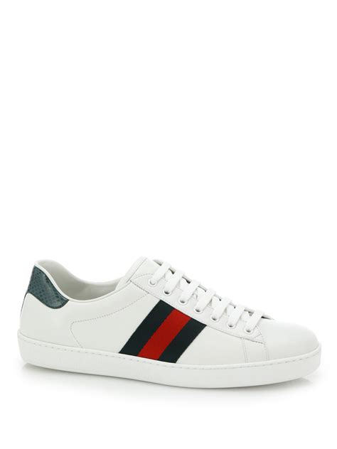 gucci wide stripe shoes|gucci white shoes men.